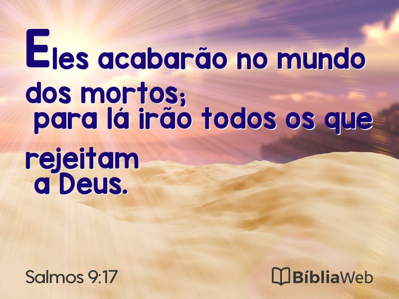 Salmos 9:17 em imagem para compartilhar