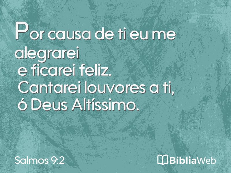 Salmos 9:2 em imagem para compartilhar