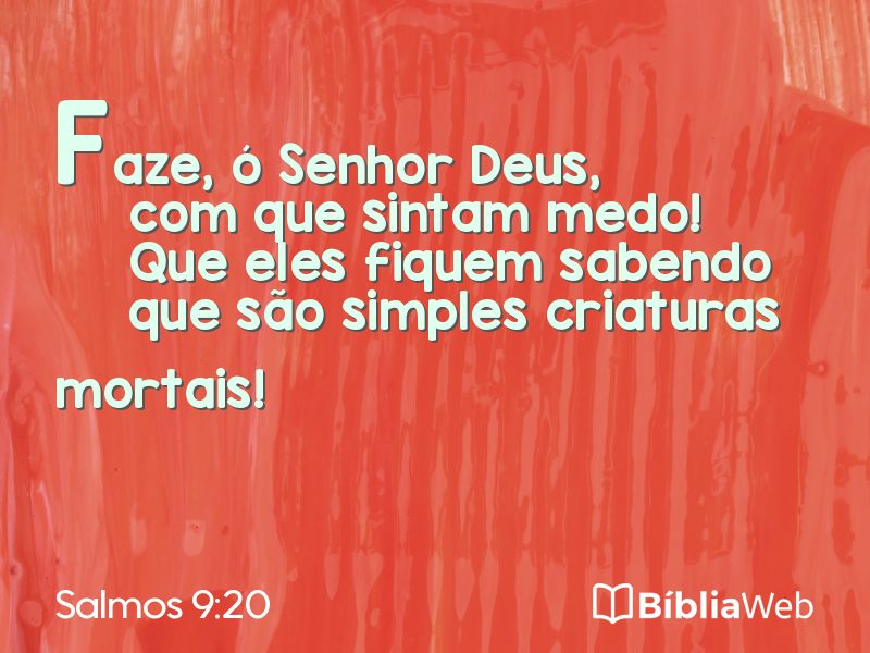 Salmos 9:20 em imagem para compartilhar