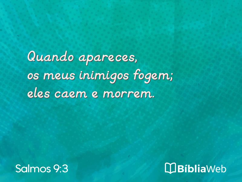 Salmos 9:3 em imagem para compartilhar