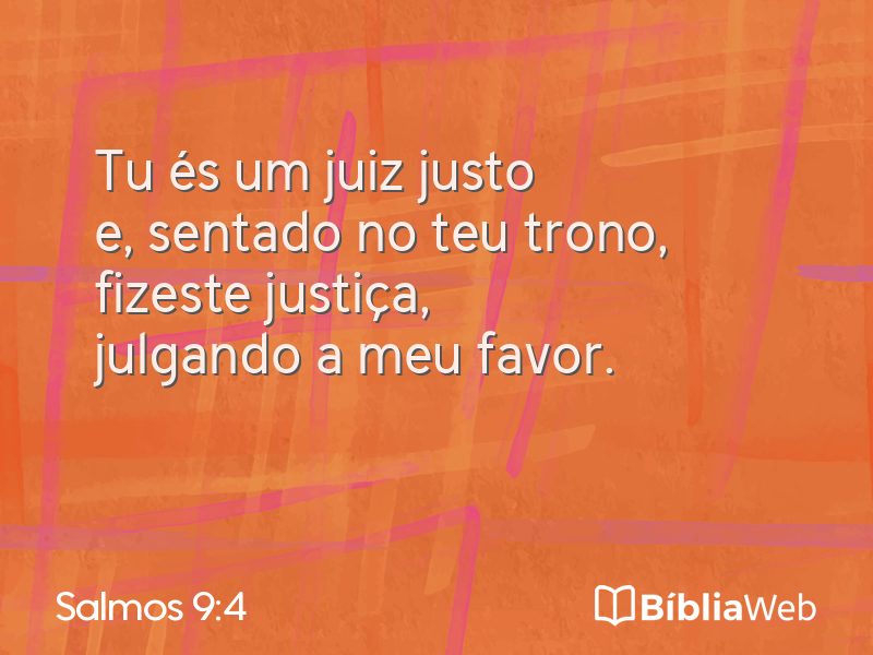 Salmos 9:4 em imagem para compartilhar