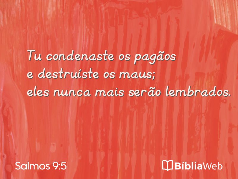 Salmos 9:5 em imagem para compartilhar