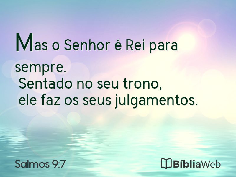 Salmos 9:7 em imagem para compartilhar