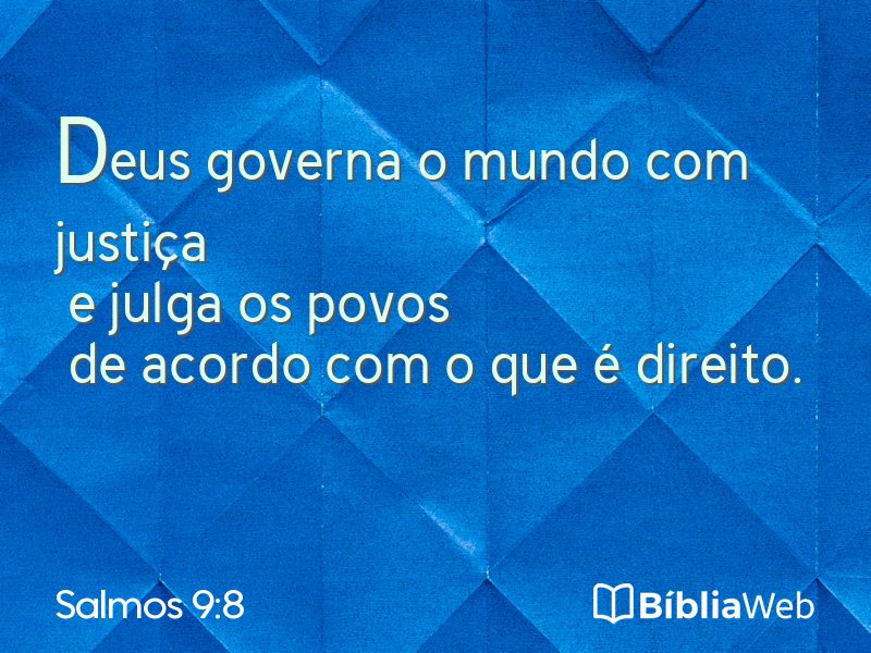 Salmos 9:8 em imagem para compartilhar
