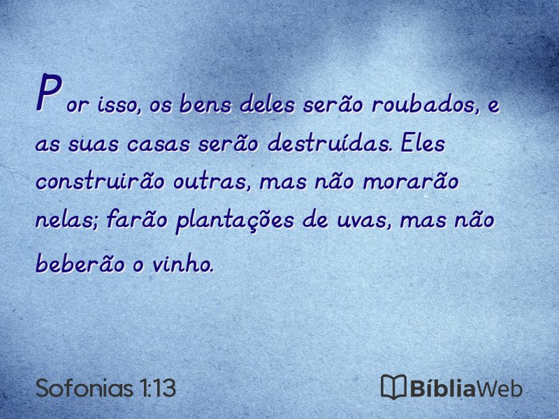 Sofonias 1:13 em imagem para compartilhar
