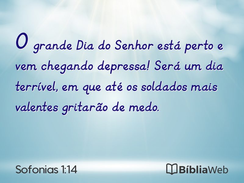 Sofonias 1:14 em imagem para compartilhar