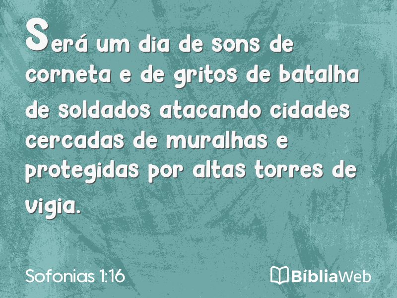 Sofonias 1:16 em imagem para compartilhar