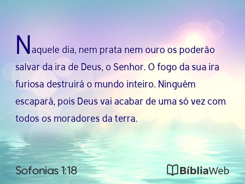Sofonias 1:18 em imagem para compartilhar