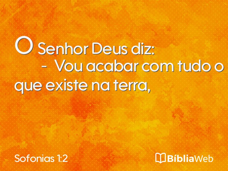 Sofonias 1:2 em imagem para compartilhar