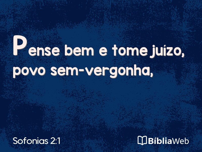 Sofonias 2:1 em imagem para compartilhar