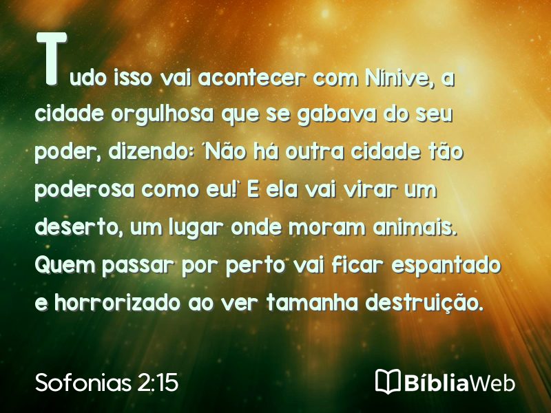Sofonias 2:15 em imagem para compartilhar