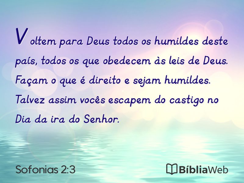 Sofonias 2:3 em imagem para compartilhar