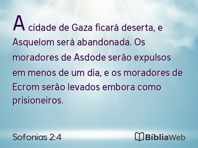 Sofonias 2:4 em imagem para compartilhar