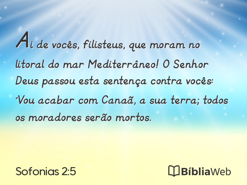 Sofonias 2:5 em imagem para compartilhar