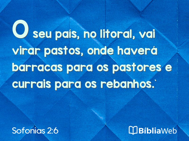 Sofonias 2:6 em imagem para compartilhar