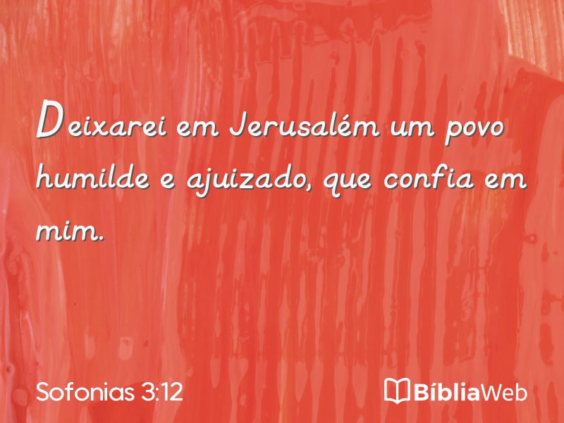 Sofonias 3:12 em imagem para compartilhar