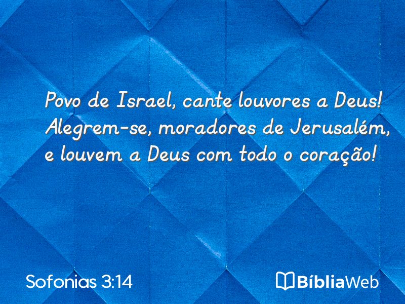 Sofonias 3:14 em imagem para compartilhar
