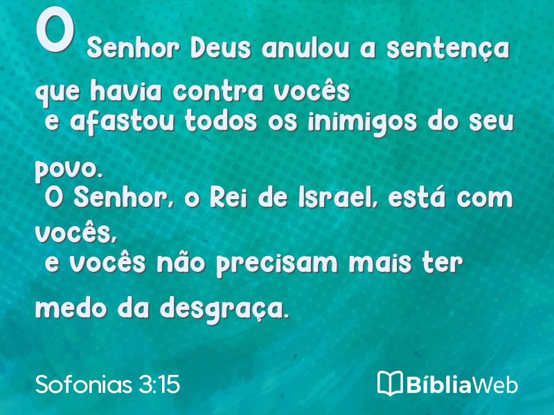 Sofonias 3:15 em imagem para compartilhar
