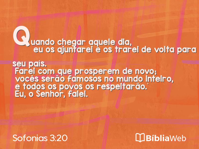 Sofonias 3:20 em imagem para compartilhar