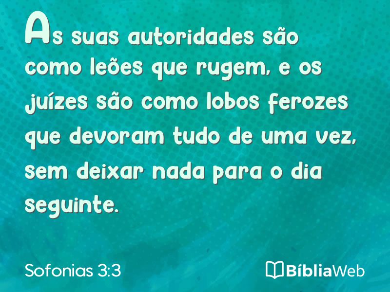 Sofonias 3:3 em imagem para compartilhar
