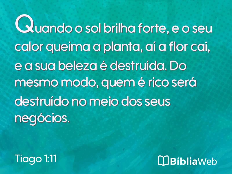 Tiago 1:11 em imagem para compartilhar