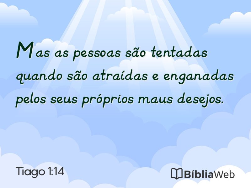 Tiago 1:14 em imagem para compartilhar