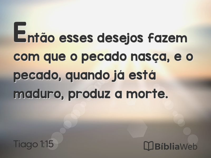 Tiago 1:15 em imagem para compartilhar