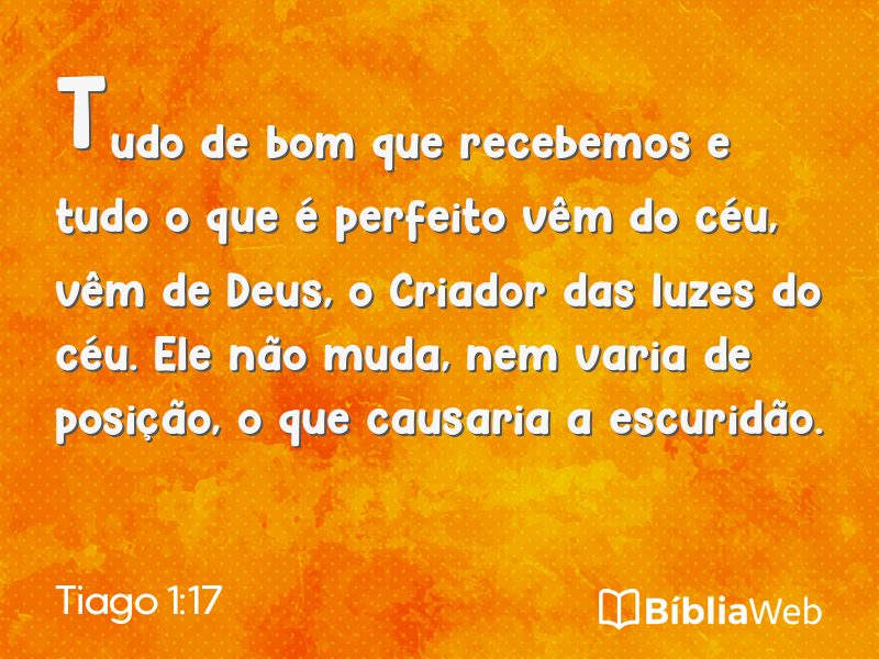 Tiago 1:17 em imagem para compartilhar
