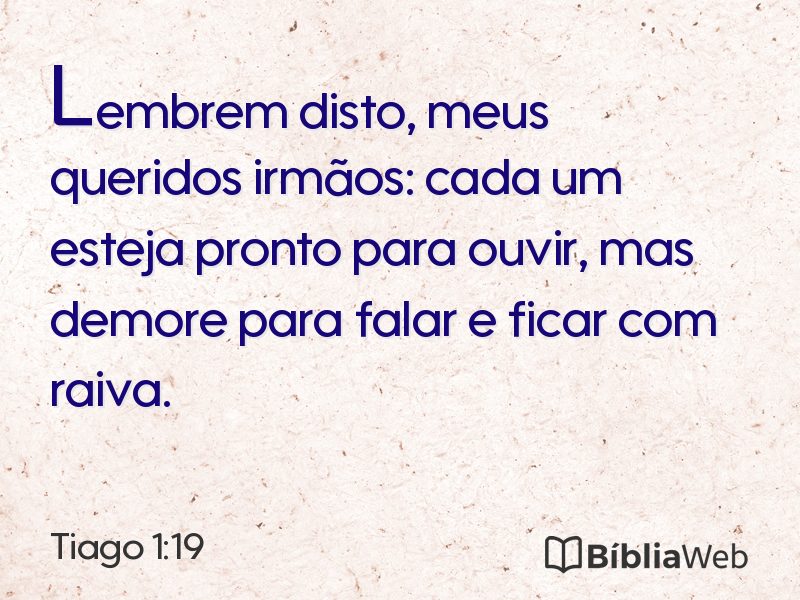 Tiago 1:19 em imagem para compartilhar