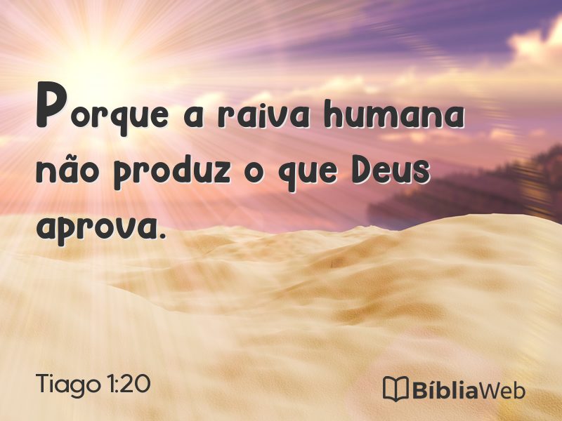 Tiago 1:20 em imagem para compartilhar