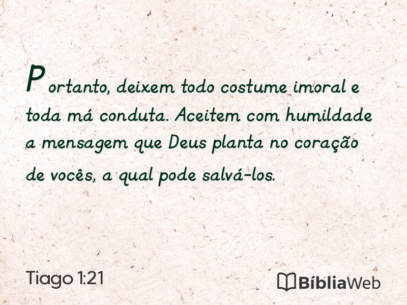 Tiago 1:21 em imagem para compartilhar