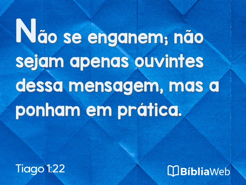 Tiago 1:22 em imagem para compartilhar