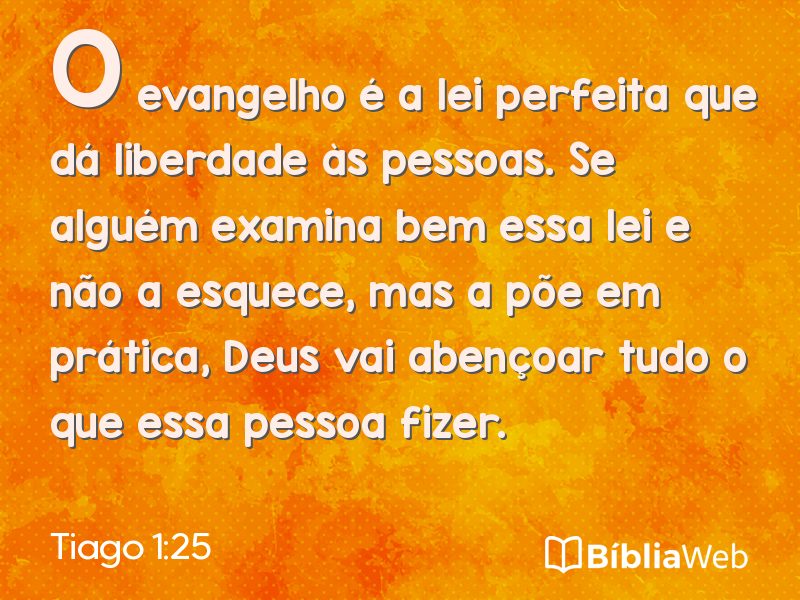 Tiago 1:25 em imagem para compartilhar