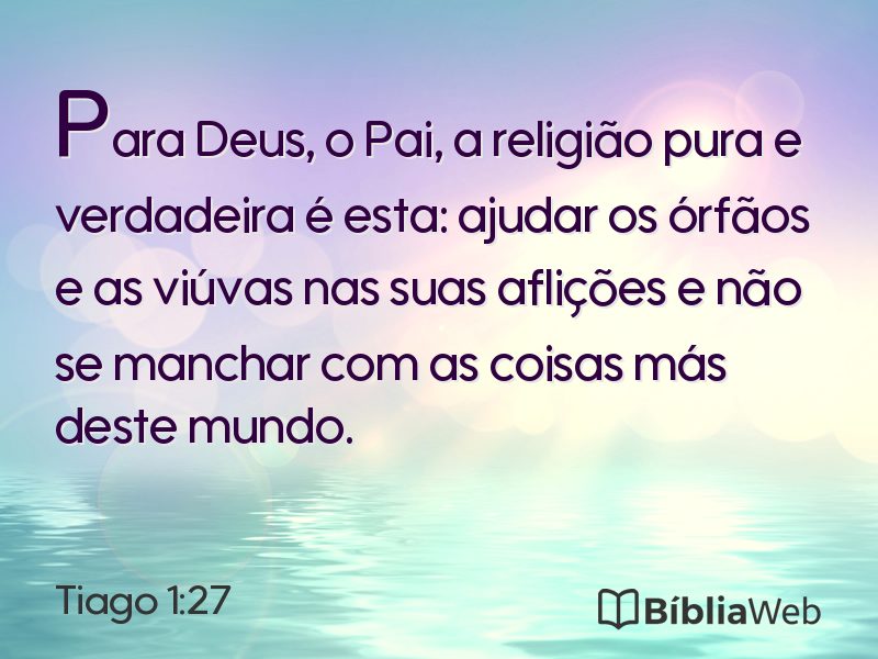 Tiago 1:27 em imagem para compartilhar