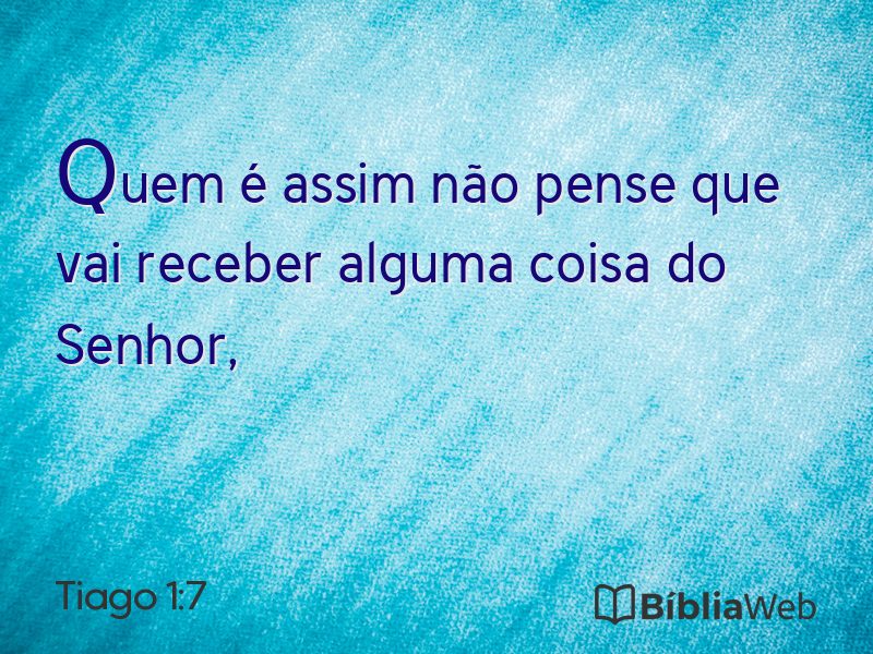 Tiago 1:7 em imagem para compartilhar