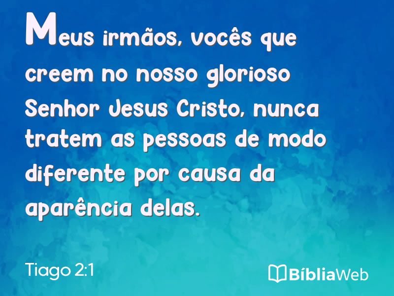 Tiago 2:1 em imagem para compartilhar