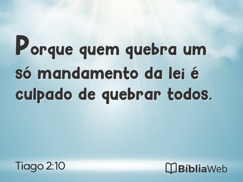 Tiago 2:10 em imagem para compartilhar