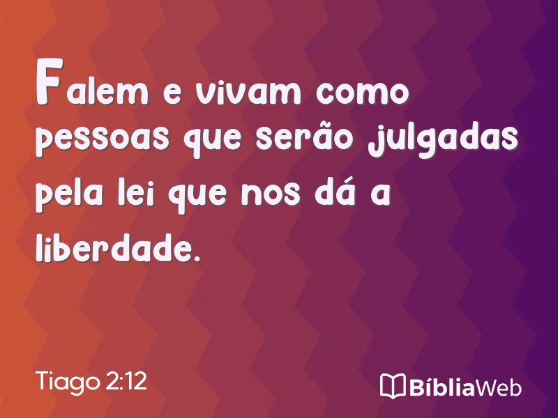 Tiago 2:12 em imagem para compartilhar