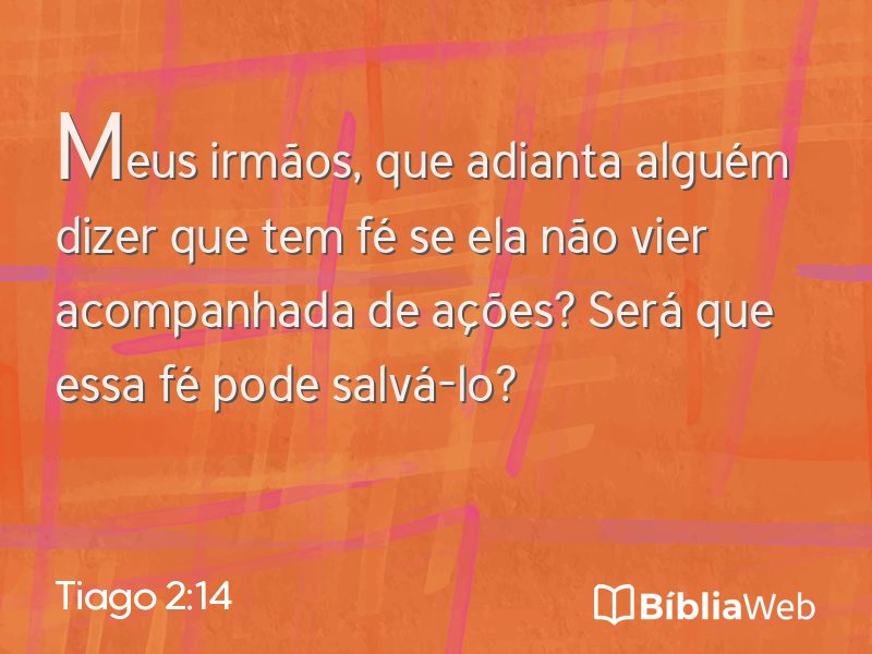 Tiago 2:14 em imagem para compartilhar