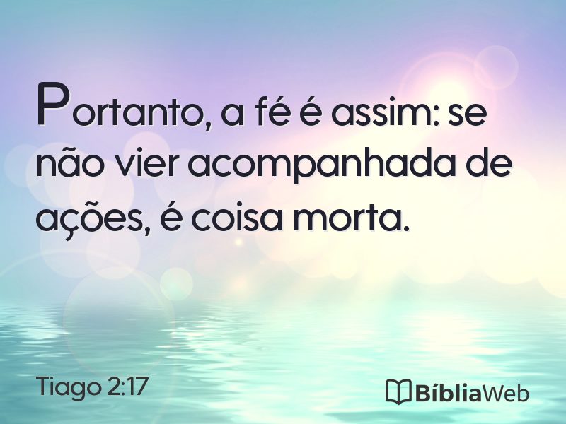 Tiago 2:17 em imagem para compartilhar