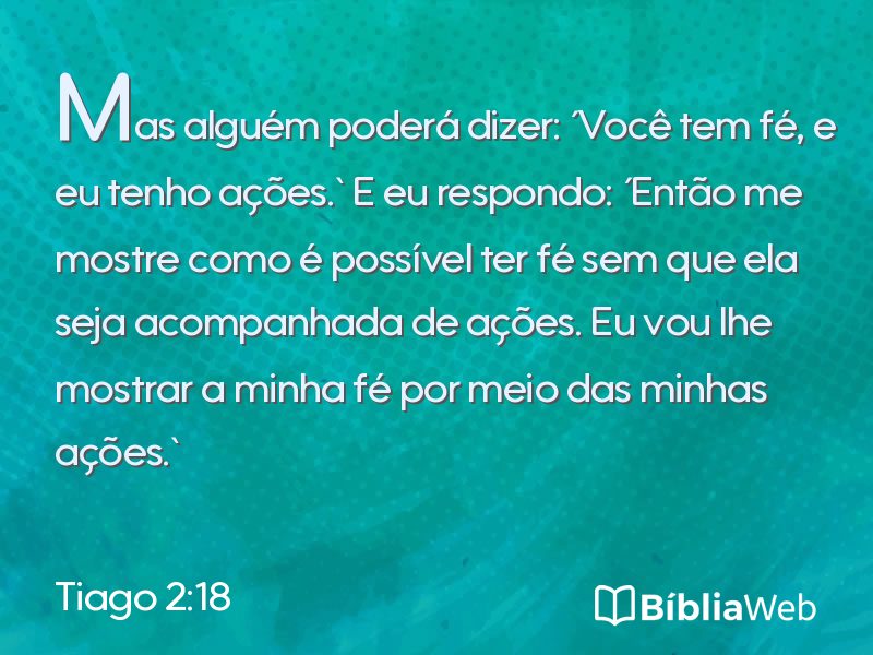 Tiago 2:18 em imagem para compartilhar