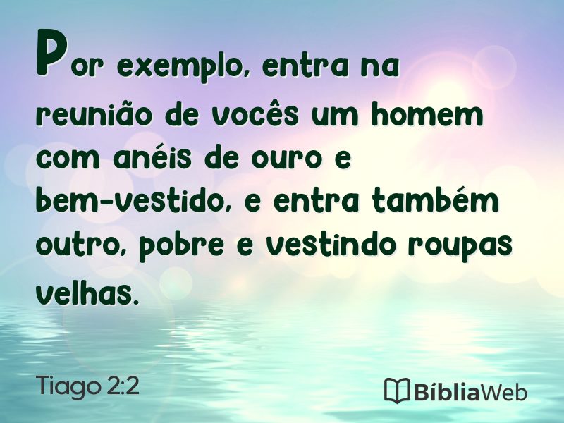 Tiago 2:2 em imagem para compartilhar