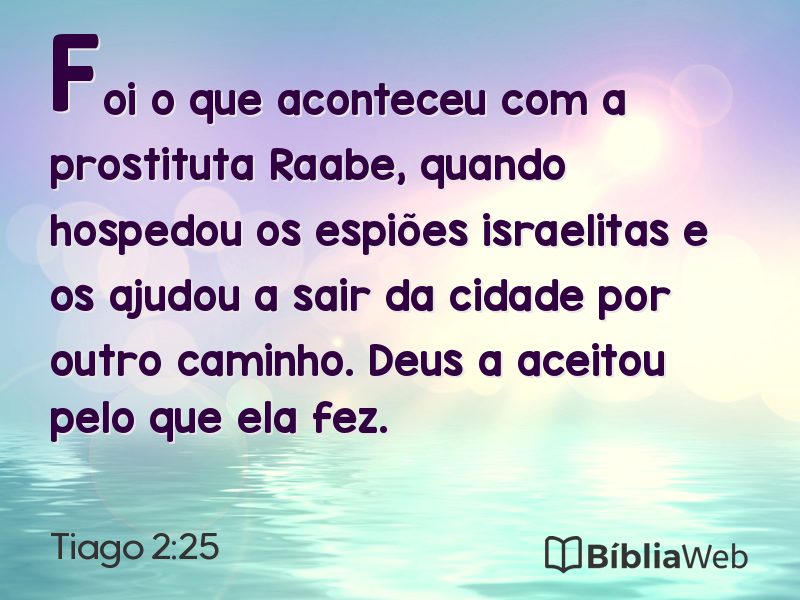 Tiago 2:25 em imagem para compartilhar