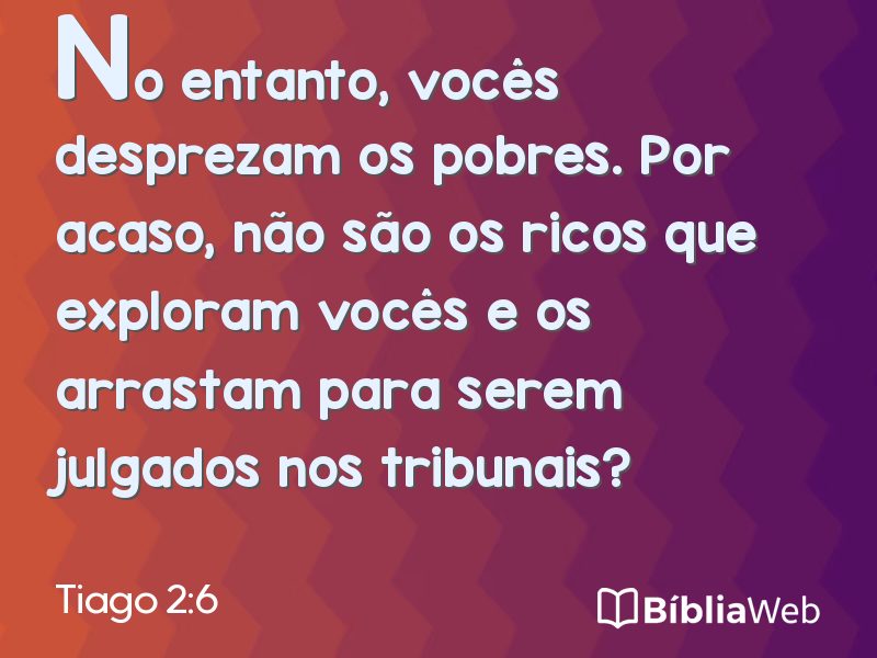Tiago 2:6 em imagem para compartilhar