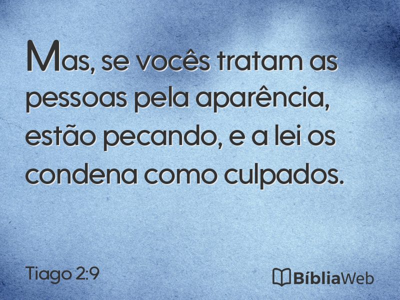 Tiago 2:9 em imagem para compartilhar