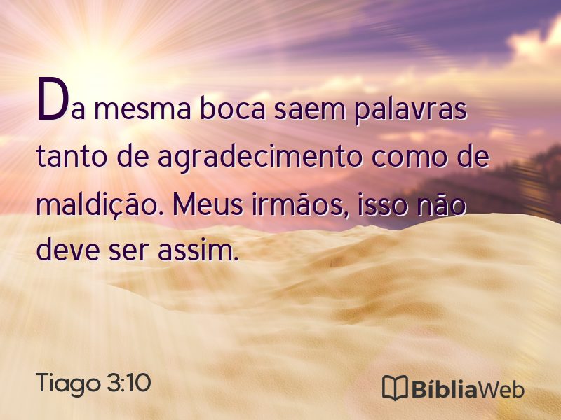 Tiago 3:10 em imagem para compartilhar