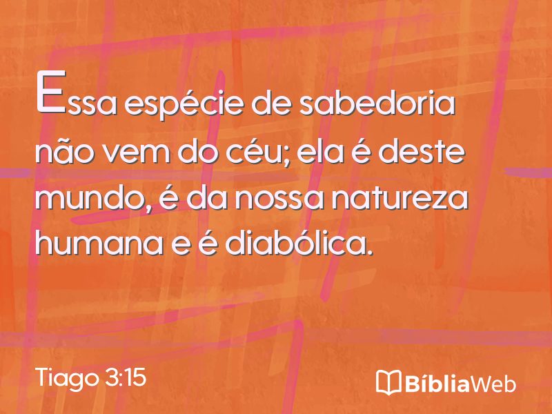 Tiago 3:15 em imagem para compartilhar