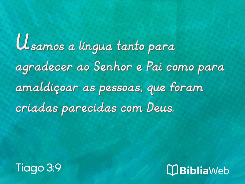 Tiago 3:9 em imagem para compartilhar