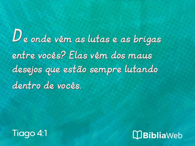 Tiago 4:1 em imagem para compartilhar