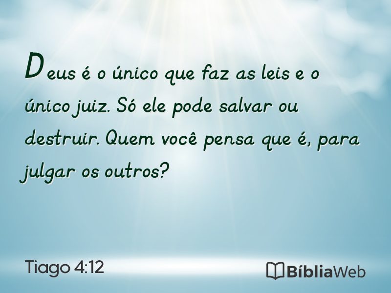 Tiago 4:12 em imagem para compartilhar